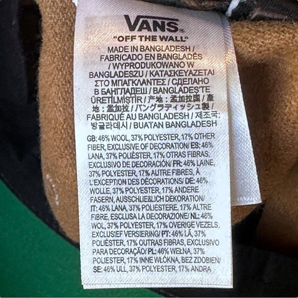 Vans Clark Vintage Strapback Hat Wool Blend 6-Panel Cap in Tan O/S - Picture 5 of 5